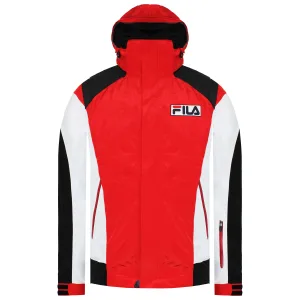 Fila Logo Heren Rood Kort Jasje