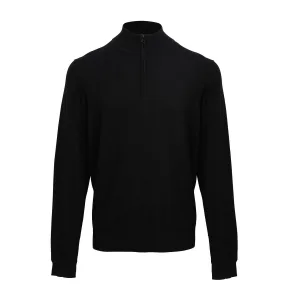 Premier Herenrits sweatshirt met halsopening (Zwart)