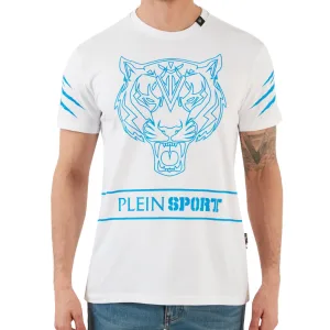 Plein Sport Tiger Scratch Wit T-shirt