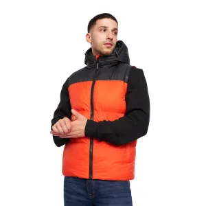 Crosshatch Heren Chemerley Gilet met capuchon (Oranje/zwart)