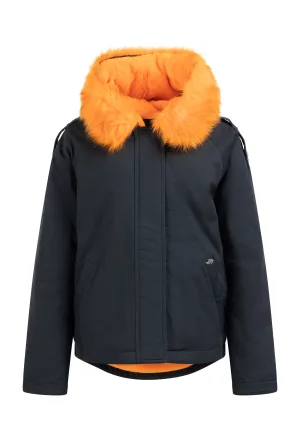 Mymo winterjas houduwarm Dames marine oranje