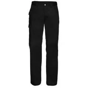 Russell Werkkleding Heren Polycotton Twill Broek / Broek (Regular) (Zwart)