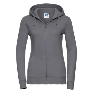 Russell Dames/Dames Authentic Full Zip Hoodie (Konvooi Grijs)