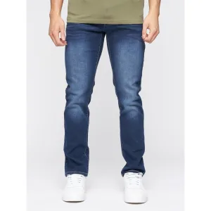 Crosshatch Heren Farrowed Stretch Jeans (Donkere wasbeurt)