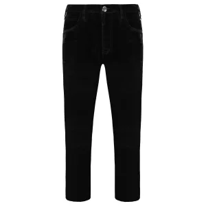 Emporio Armani Slim Fit Heren Zwarte Fluwelen Broek