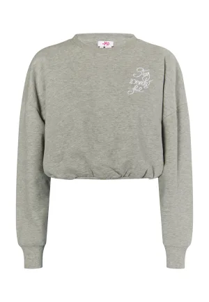Mymo Cropped sweatshirt Dames grijs melange
