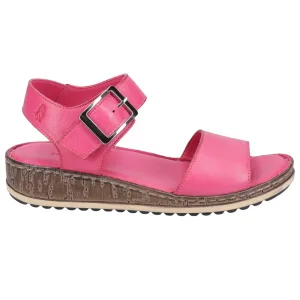 Hush Puppies Dames/dames Ellie leren wig sandalen (Roze)
