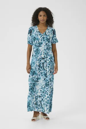 Jurk Regular fit Teal Leopard Print