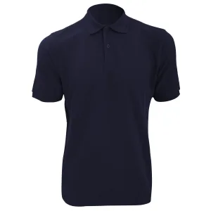 Russell Heren Ripple Collar & Manchet Poloshirt met korte mouwen (Franse marine)