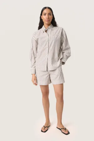 Overhemd met lang mouwen Regular fit Brown and White Stripe