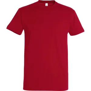 SOLS Heren Keizerlijke Zwaargewicht T-Shirt met korte mouwen (Tango rood)