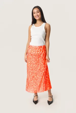 Rok A-shape Tangerine Tango Leaf