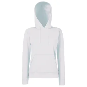 Fruit Of The Loom Vrouwen Dames Fit Sweatshirt Met Capuchon / Hoodie (Wit)