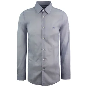 Lacoste Slim Fit Heren Blauw Geweven Overhemd