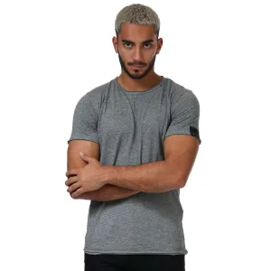 Replay katoenen T-shirt met onafgewerkte zoom voor heren, grijs