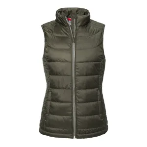 Russell Dames/Dames Nano Gewatteerde Bodywarmer (Donkere Olijf)