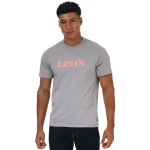 Levi’s T-shirt met relaxte pasvorm en logo voor heren, grijs