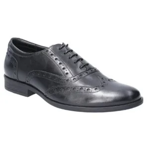 Hush Puppies Heren Eiken Brogue Leren Schoen (Zwart)