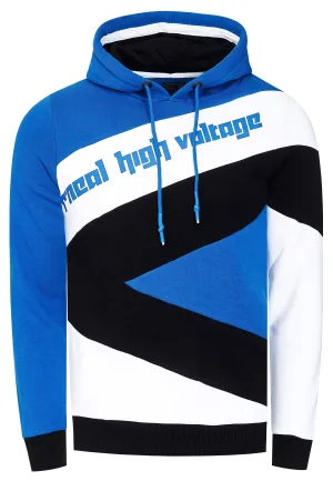 Hoodie met contrasterende kleurblokken