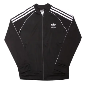 Boy’s adidas Originals Junior Superstar Track Top in Black