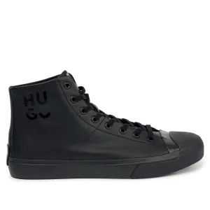 Heren Hugo Dyer Hi-Top Trainers in Zwart