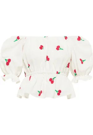 myMo Geborduurde Geknoopte Blouse osha