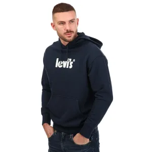 Levis Heren Grafische Relaxed Fit Hoodie (Donkerblauw)