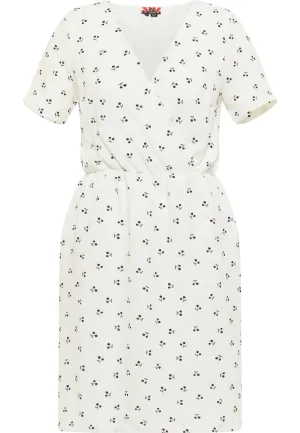 Mymo Jurk met kersenprint Nolie Dames wolwit