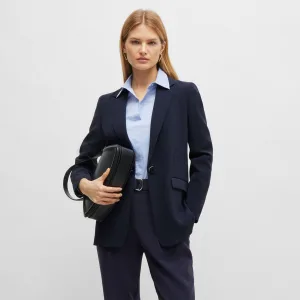 Damesblazer Boss Jocalua8 Relaxed-Fit in Blauw