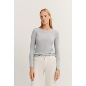 Bugatti Shirt met lange mouwen met ronde hals en lange mouwen