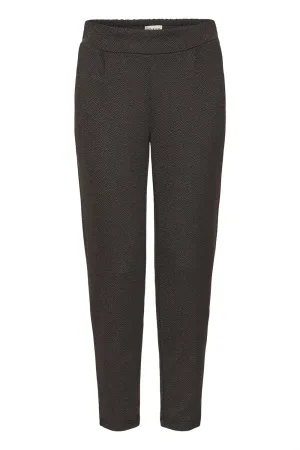 Ichi Pantalon Kate Jacquard Bruin dames