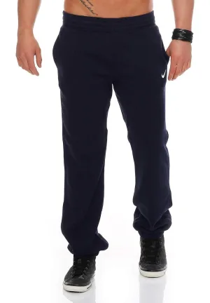 NIKE Heren Club Swoosh Cuff Joggingbroek in marineblauw