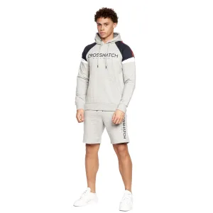Crosshatch Heren Reginald Hoodie en Shorts Set (Grijze Mergel)