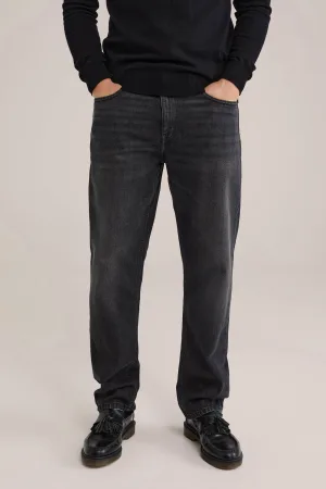 WE Fashion regular straight leg jeans black denim