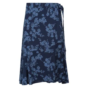 Mountain Warehouse Dames Papamoa Bloemen Wikkelrok (Donkerblauw)