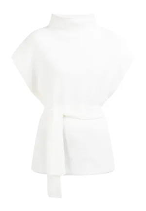 Dreimaster Gebreide poncho Dames wolwit