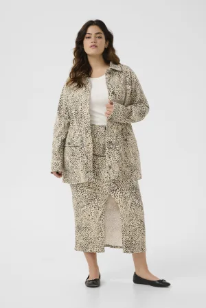 Denim jack Loose fit Abstract Leopard