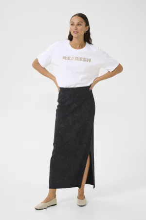 Rok A-shape Black washed rib