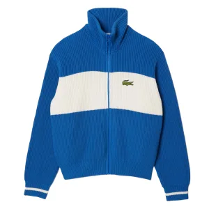 Lacoste Dames/Dames Rits Katoenen Kleurblok Vest (Blauw)