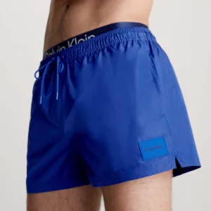 Herenzwemshort Calvin Klein met dubbele tailleband in blauw