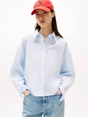 TOMMY JEANS Overhemdblouse TJW REG CROP STRIPE POPLIN SHIRT