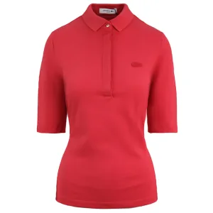 Lacoste Slim Fit Dames Roze Poloshirt