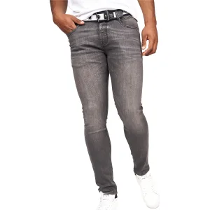 Crosshatch Heren Barbeck Slim Jeans (Gewassen grijs)
