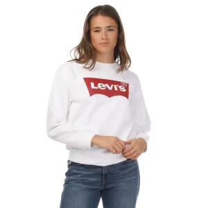 Levis Dames/Dames Grafisch Sweatshirt met Standaard Ronde Hals (Wit)