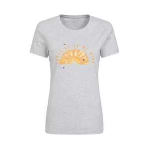 Mountain Warehouse Dames/Dames Sunshine Sunflower Organic T-shirt (Lichtgrijs)