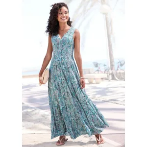 Vivance Maxi-jurk met alloverdruk, lange zomerjurk van jersey, casual