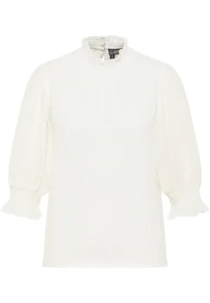 Dreimaster Blouse shirt Dames wolwit