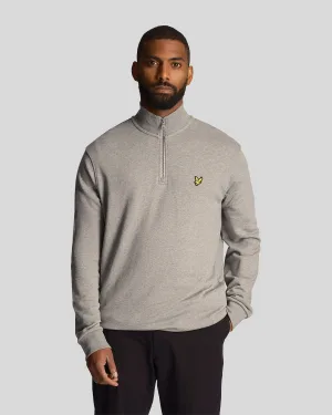 Men’s Lyle And Scott Loopback Quarter Zip Sweatshirt in Grey