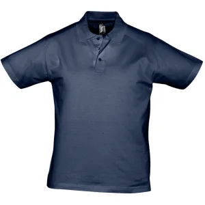 SOLS Heren Prescott Jersey Poloshirt met korte mouwen (Franse marine)