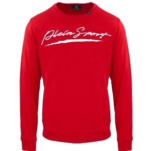 Plein Sport groot kenmerkend logo rood sweatshirt